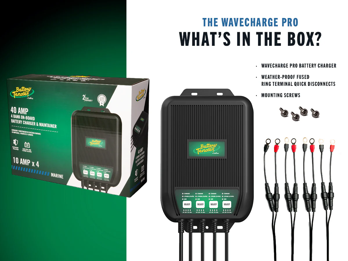 WaveCharge Pro 4-Bank 12V,  40 AMP Battery Charger - Image 7