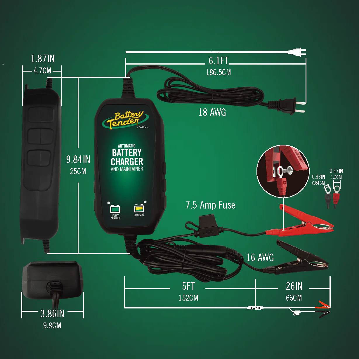 4 AMP Power Tender® 12V / 6V Switchable Battery Charger - Image 7