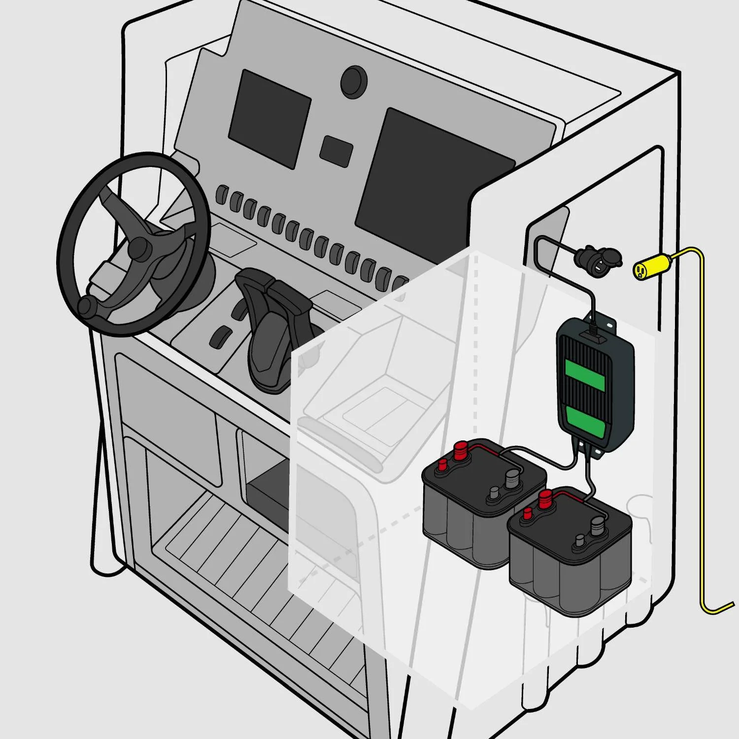 2-Bank Selectable 12V or 6V, 6 AMP Battery Charger - Image 3
