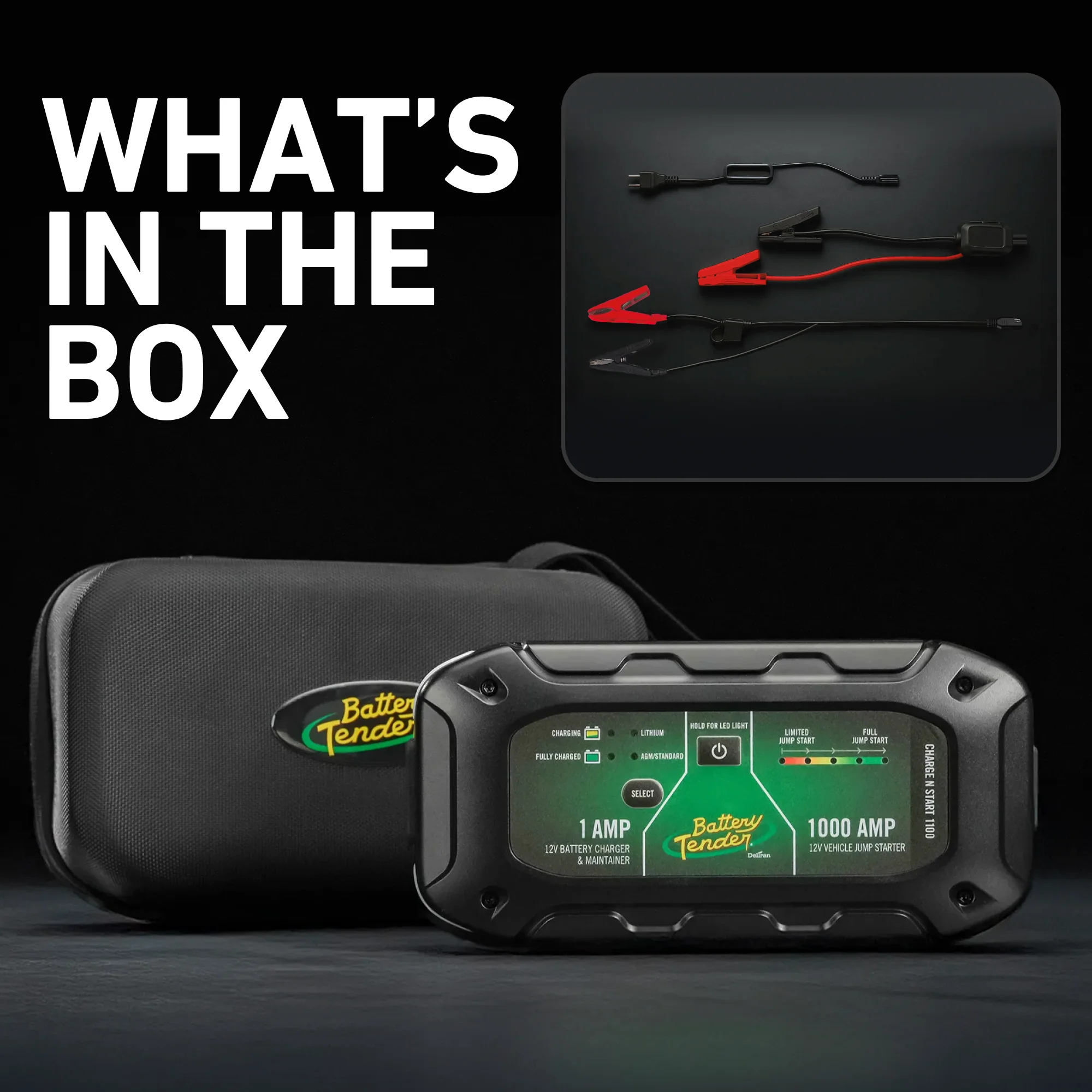 Charge N Start 1100 1 AMP Battery Charger & 1000 AMP Jump Starter - Image 11